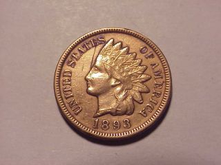 1893 Indian Head Cent Au Details photo
