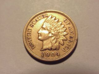 1904 Indian Head Cent Au Details photo