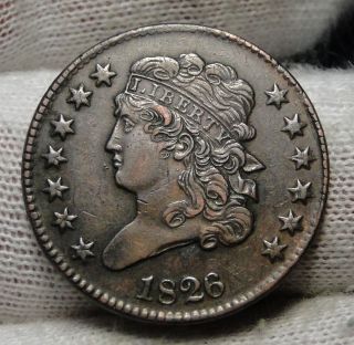 1826 Classic Head Half Cent - Coin - Rare,  Only 234,  000 Minted (2950) photo