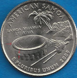 2009 - Territory State Quarter - Samoa - Three (3) Error Coin - P - Uncirc photo
