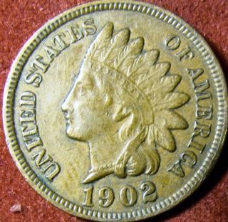 1902 Indian Head Penny Full Liberty photo