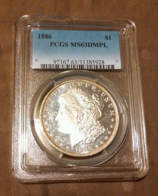1886 Morgan Dollar - Ms - 63 Dmpl Deep Mirror Proof Like Pcgs photo