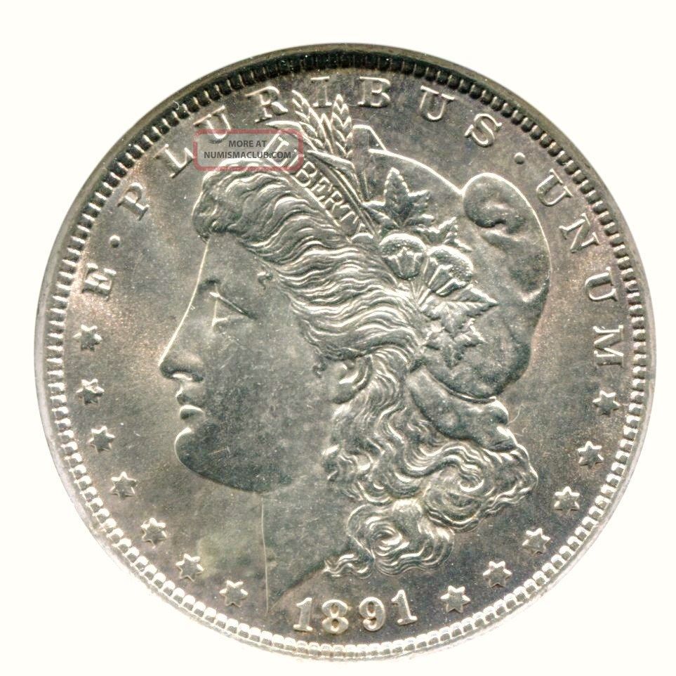 1891 $1 Morgan Silver Dollar Ngc Ms63