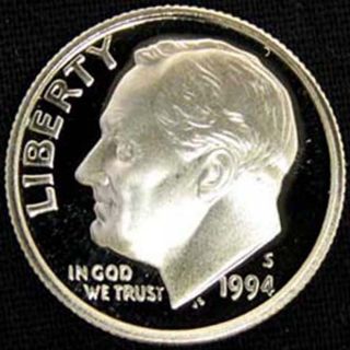 1994 S Gem Proof Roosevelt Dime Us Coin photo