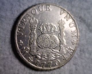 Mexico 1770 Fm Mo Pillar Dollar In Colonial America photo