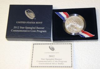 2012 Star - Spangled Banner Commemorative Uncirculated Silver Dollar photo