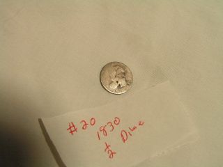 1830 Cape Busted Half Dime,  90 Silver,  I Would Grade It As A P - 1 photo
