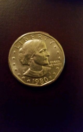 1980 $1 Susan B.  Anthony Dollar Coin photo