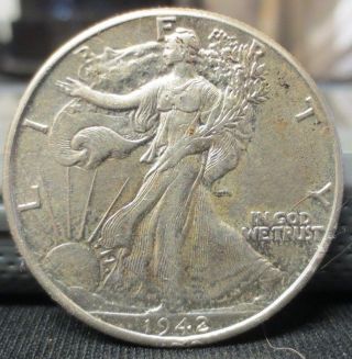 1942 - P Walking Liberty Half Dollar | Au Details | You Grade | Usps photo