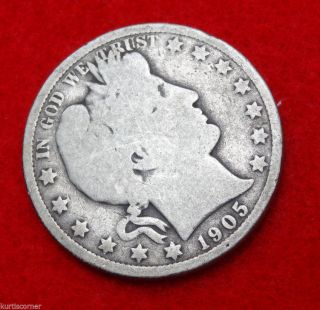 United States 1905 - O Barber Half Dollar In W/ Little Rim Bump photo