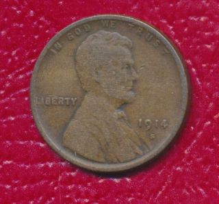 1914 - S Lincoln Wheat Cent Semi - Key Date Circulated Cent photo