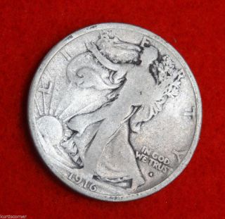 United States 1916 - S Walking Liberty Half Dollar In W/ Vg Details photo