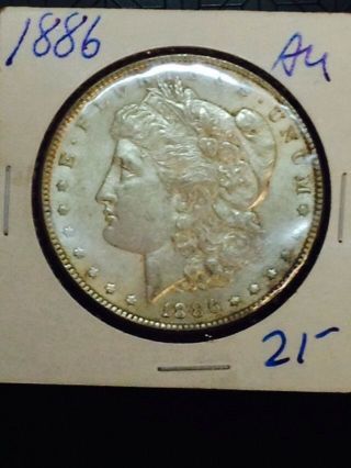 1886 Morgan Dollar Silver $1 photo