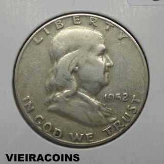 1952 - D Franklin 50 Cents - 90 Silver - - 5383 photo
