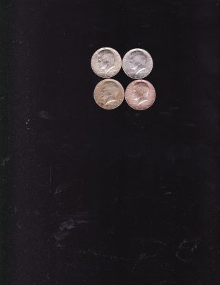 1964 Kennedy Half Dollar 90 & 2x 1965 1x 1968 Half Dollars 40 photo