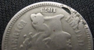 1873 Three Cent Nickel | Open ' 3 ' | Vg Details | You Grade | Usps photo