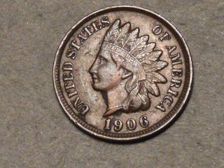 1906 Indian Head Cent (full Liberty) 5814b photo