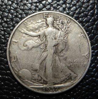 1937 P Walking Liberty Silver Half Dollar photo