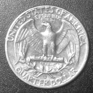 1960 - D 90 Silver Washington Quarter Us Denver Bau Coin photo