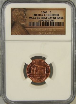 2009 Birth & Childhood Lincoln Cent Ngc Ms67rd photo
