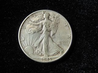 1945 Silver Walking Liberty Half Dollar W Coin photo