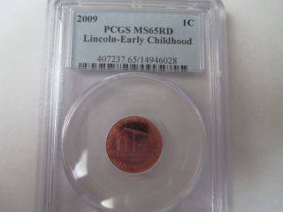 2009 Pcgs Ms65rd Lincoln Early Childhood Penny photo