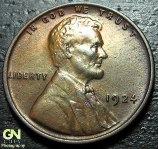 1924 P Lincoln Cent Wheat Penny - - Make Us An Offer O1880 photo