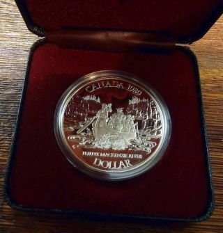 Silver Proof Commemorative Silver $1.  00 Coin - Sir Alexander Mackenzie ' S Voyage photo