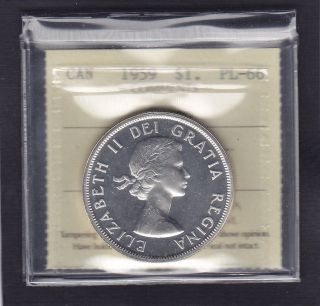 1959 Silver Dollar In Pl 66 Cameo,  Iccs Certified,  (xhh 383). photo