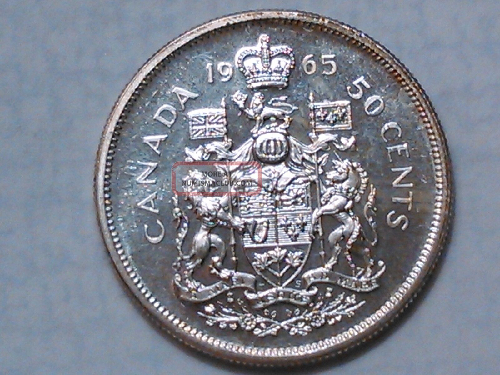1965 Canada 50 Cents Coin 80 Silver 1965-canada-50-cents-coin-80-silver