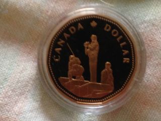 Canada 1995 Proof Loonie With,  Peace Keeping, photo