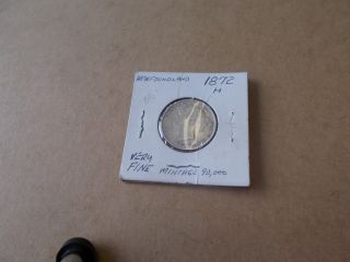 Newfoundland 20 Cent Coin 1872h photo
