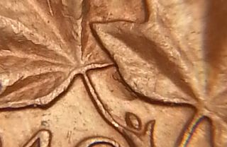 Error Coin 1946 Extra Metal Under Leaves George Vi Canada Penny K384 photo