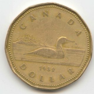 Canada 1989 Canadian 1 Dollar One Loonie $1 Exact Coin Shown photo