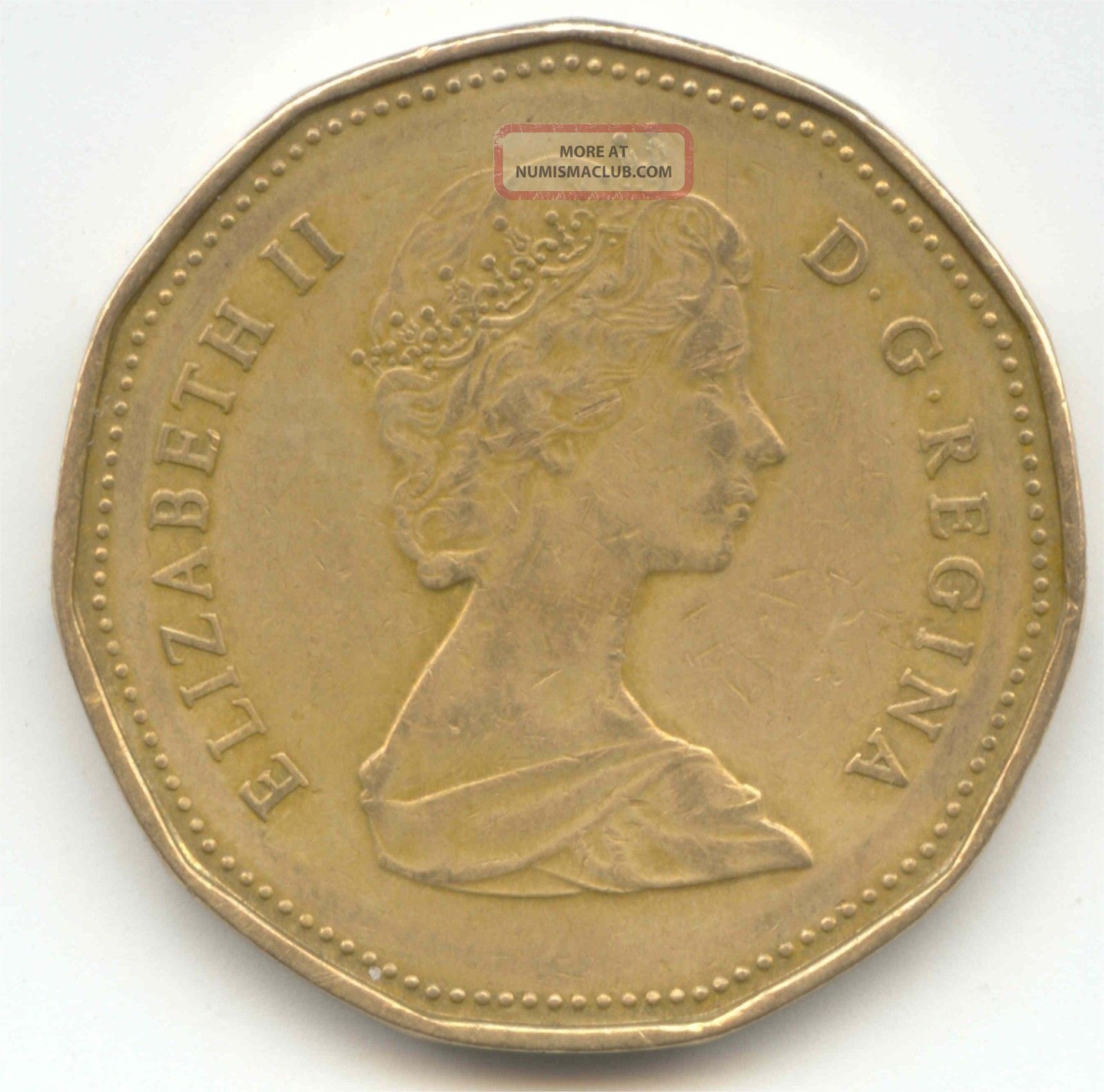 Canada 1989 Canadian 1 Dollar One Loonie 1 Exact Coin Shown