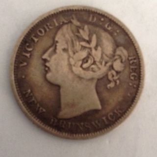 1862 Brunswick Silver 20 Cents - Very Fine Better Date photo