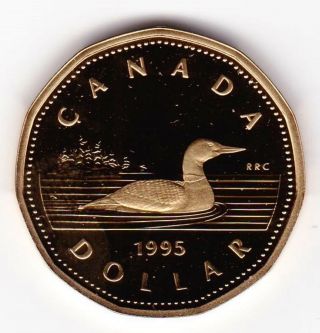 1995 (canada) Proof Loon $1 Coin photo
