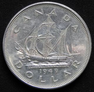 Canadian 1949 King George Vi 80 Silver Dollar photo
