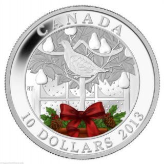 Canada 2013 Holiday $10 A Partridge In A Pear Tree,  Fine.  9999 Silver,  No Tax photo