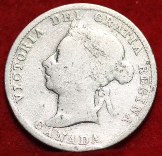 1886 Canada 25 Cents Silver Foreign Coin S/h photo