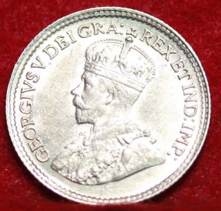 Uncirculated 1918 Canada 5 Cents Silver Foreign Coin S/h photo