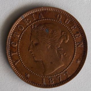 1871 Prince Edward Island Pei Canada 1 Large Cent Canadian Victoria Coin photo