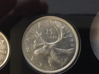 Canada 1956 Bu,  Flawless Silver 25 Cent Coin photo