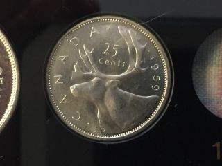Canada 1959 Proof Like,  Flawless Silver 25 Cent Coin photo