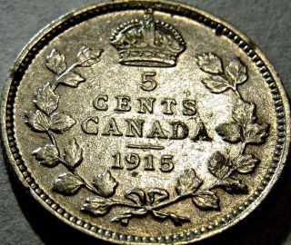 1915 Canada 5 Five Cents - Coin - photo