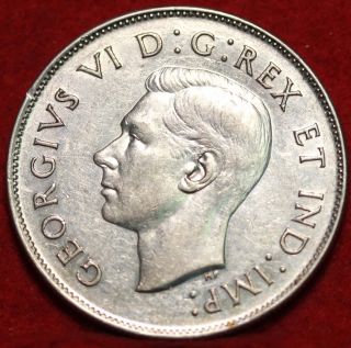 1945 Canada 50 Cents Silver Foreign Coin S/h photo