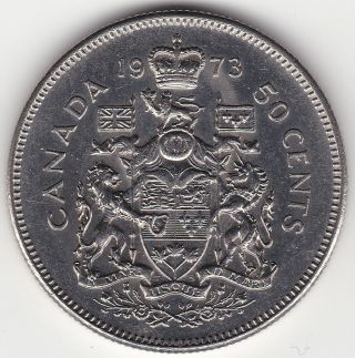 1973 Canadian 50 Cent Coin - Missing Of The A In Ad photo