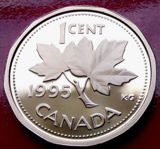 Rare 1995 Proof Canada Cent,  Elizabeth Ii,  Mintage Of 50k,  Sharp photo