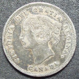 1892 Canada Silver Five Cent Coin photo