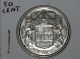 Vintage 1954 Canada 50 Cent Coin;.  8 Silver.  3 Asw (m) Coins: Canada photo 1